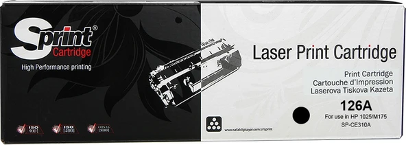 Hp Laserjet Pro Cp 1025 Sprint 126A Siyah Toner Kartuş (Ce310A) ürün görseli 1