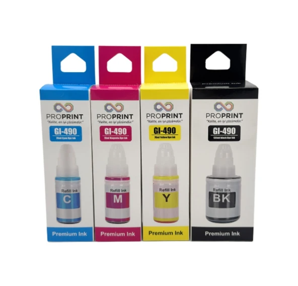 Proprint Canon G3411 4 Renk Mürekkep 135 Ml - 70 Ml Gı-490 ürün görseli 1