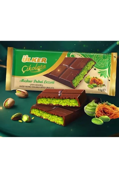 Meşhur Dubai Lezzeti Kadayıflı Dubai Çikolatası 93 g ürün görseli 1
