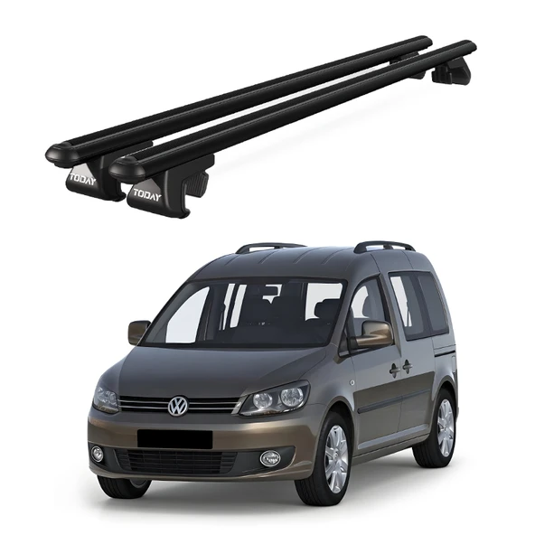 Volkswagen Caddy Life 5D (2004-2015) Uyumlu Siyah Ara Atkı Port Bagaj Tavan Barı ürün görseli 1