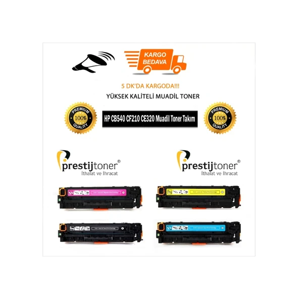 Hp Cb540 Cf210 Ce320 Uyumlu Toner Set Takım 125A/131A/128A Cm1312 ürün görseli 1