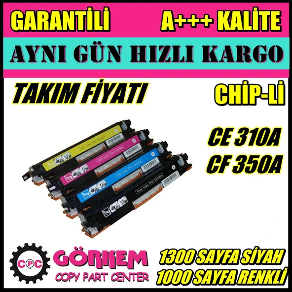 Hp Laserjet Pro Cp1025 Toner Takım (Ce310A) Lbp7018C / Cf350A ürün görseli 1