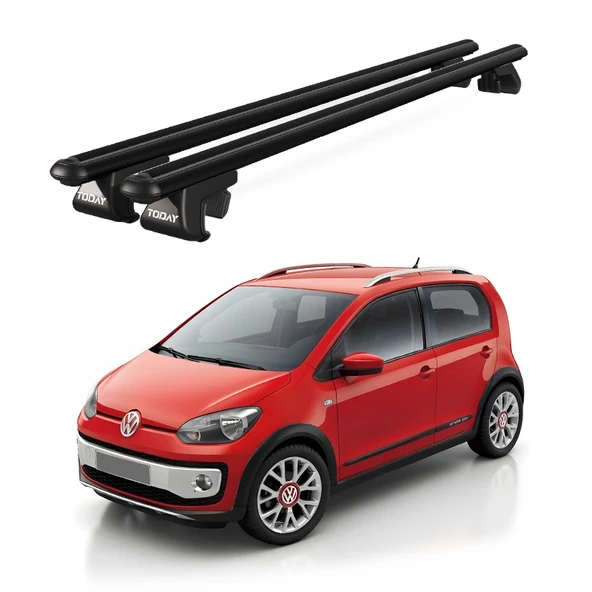 Volkswagen Up Cross (2013 Ve Sonrası) Uyumlu Siyah Ara Atkı Port Bagaj Tavan Barı ürün görseli 1