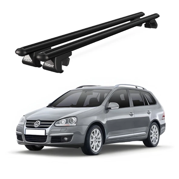 Volkswagen Golf (2007-2009) Uyumlu Siyah Ara Atkı Port Bagaj Tavan Barı ürün görseli 1
