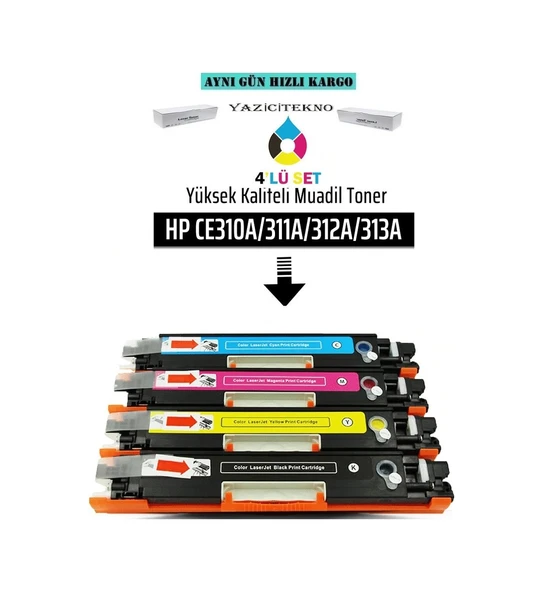 Hp Ce310A/11A/12A/13A Uyumlu Takım Toner /Wb/126A/M175/Cp1012/Cp ürün görseli 1