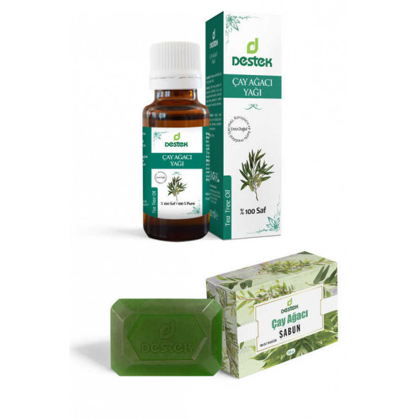 Destek Çay Ağacı Yağı 20ml-Çay Ağacı Sabunu 150g (2'li Set) ürün görseli 1