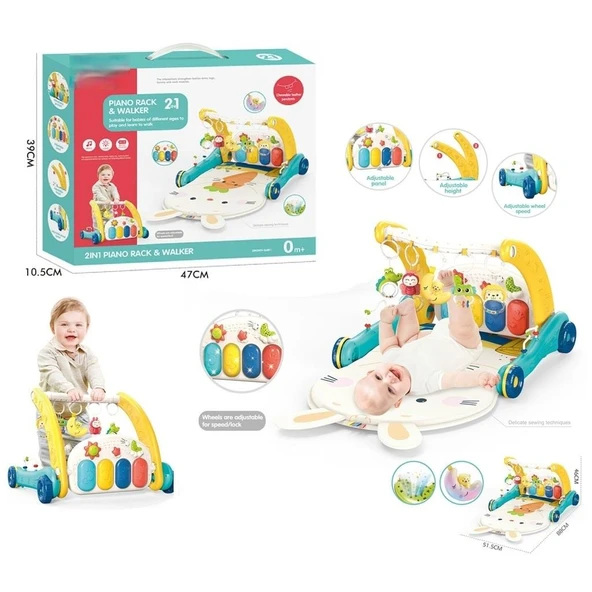 BIB-6015 PİYANO.2IN1 BEBEL YÜRÜT- TVŞ DES.HALI ürün görseli 1