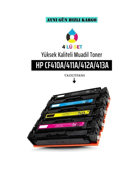 Hp Cf410A/11A/12A/13A Uyumlu Takım Toner /Wb/M452Dn/M452Nw/M377D ürün görseli 1