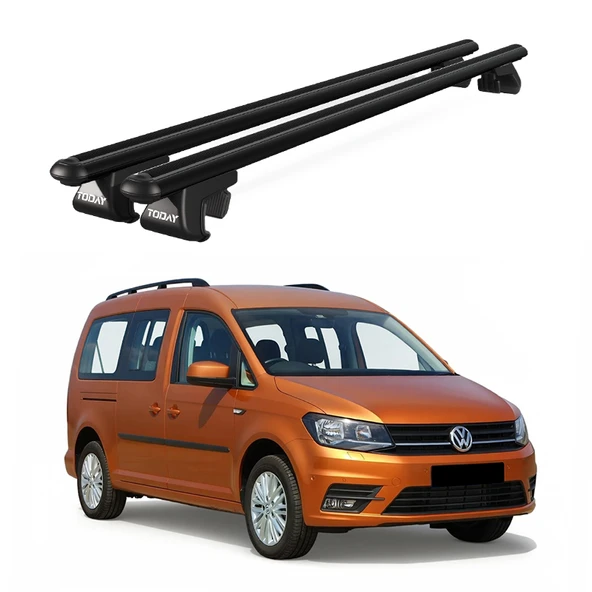 Volkswagen Caddy Maxi Life 5D (2007-2015) Uyumlu Siyah Ara Atkı Port Bagaj Tavan Barı ürün görseli 1