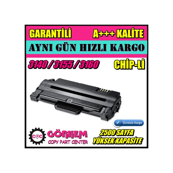Görkembüro Xerox 3160 Uyumlu Toner (108R00909) ürün görseli 1
