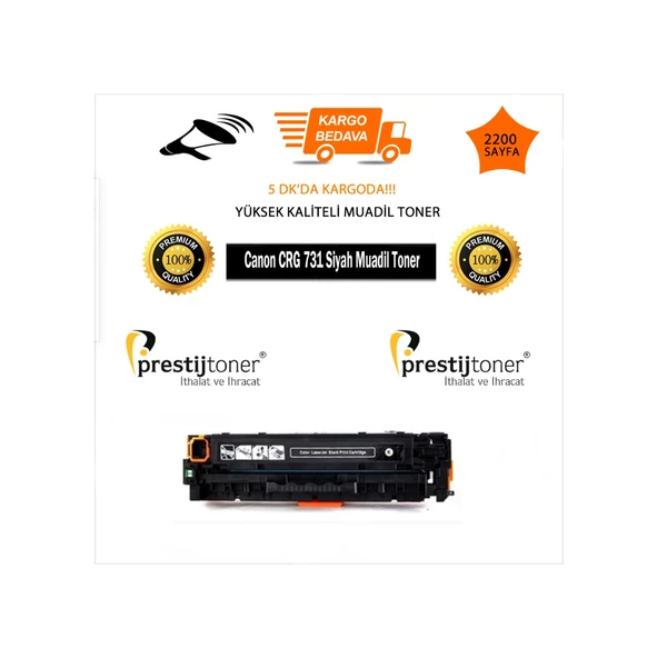 Canon Crg 731 Siyah Uyumlu Toner 2.200 Sayfa Mf628/8230/8280/7100 ürün görseli 1