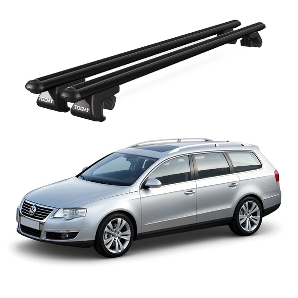 Volkswagen Passat Variant B6 (2005-2010) Uyumlu Siyah Ara Atkı Port Bagaj Tavan Barı ürün görseli 1