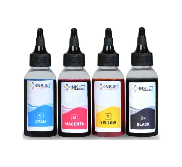 Canon Uyumlu Mürekkep Inkjet Bitmeyen Kartuş 4X100 ML Mürekkebi ürün görseli 1