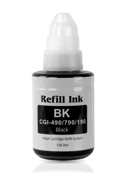 Canon Gı-190/490 Siyah Uyumlu Mürekkep 135Ml ürün görseli 1