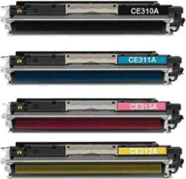 Hp Ce310A Uyumlu Takım Toner 4'Lü Set | 126A | Cp1025 | M275Nw ürün görseli 1