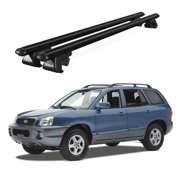 Venüs Hyundai Santa Fe (2000-2006) Uyumlu Siyah Ara Atkı Port Bagaj Tavan Barı ürün görseli 1