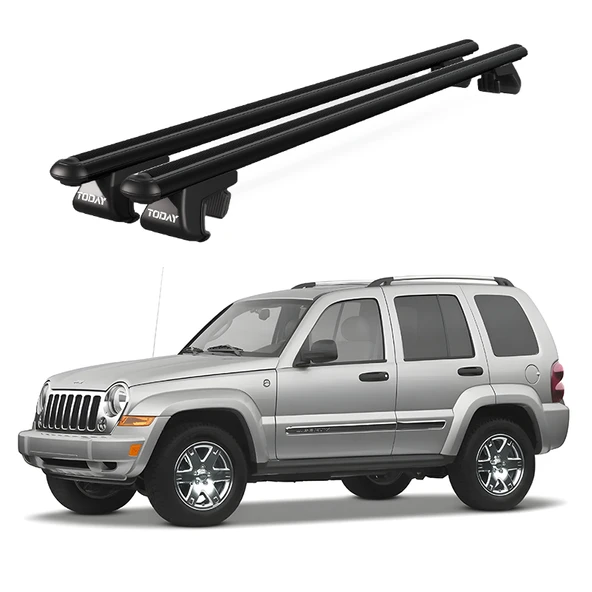 Venüs Jeep Cherokee Renagede (2005-2013) Uyumlu Siyah Ara Atkı Port Bagaj Tavan Barı ürün görseli 1