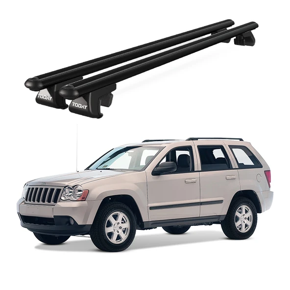 Venüs Jeep Grand Cherokee Renagede (2005 Ve Sonrası) Uyumlu Siyah Ara Atkı Port Bagaj Tavan Barı ürün görseli 1