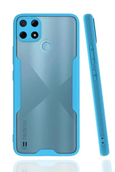 Newface Realme C25Y Kılıf Platin Silikon - Mavi ürün görseli 1