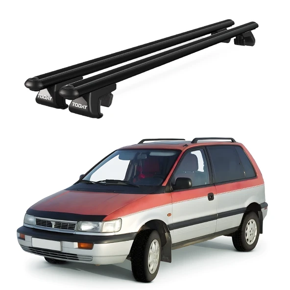Venüs Mitsubishi Space Runner (1991-2001) Uyumlu Siyah Ara Atkı Port Bagaj Tavan Barı ürün görseli 1