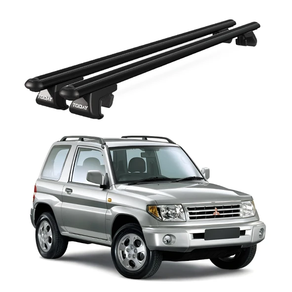 Venüs Mitsubishi Pajero 3D (1999-2006) Uyumlu Siyah Ara Atkı Port Bagaj Tavan Barı ürün görseli 1