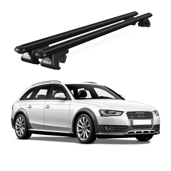 Venüs Audi A4 Allroad (2009-2016) Uyumlu Siyah Ara Atkı Port Bagaj Tavan Barı ürün görseli 1