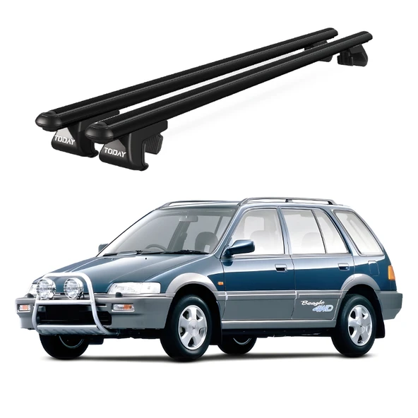 Venüs Honda Civic Shuttle (1995-2002) Uyumlu Siyah Ara Atkı Port Bagaj Tavan Barı ürün görseli 1