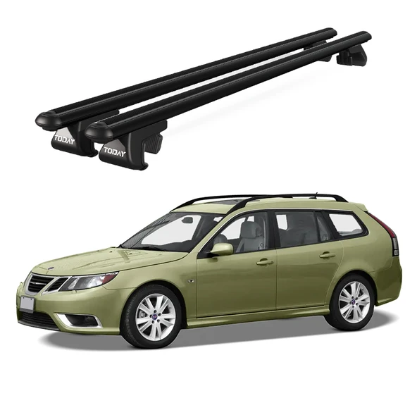 Venüs Saab 9_3 Sporthatch (2005-2012) Uyumlu Siyah Ara Atkı Port Bagaj Tavan Barı ürün görseli 1