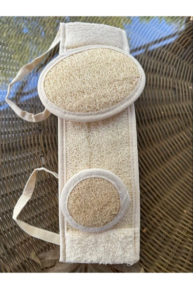 Çift Taraflı Kabak Lifi,Banyo Sırt Kesesi Vücut&Yüz Bakım Kesesi Peeling etkili 3'lüKese Seti ürün görseli 1