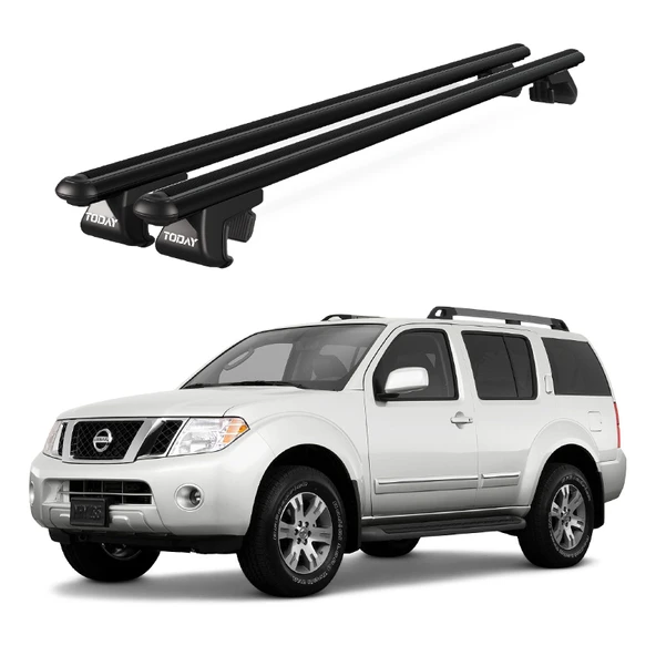 Venüs Nissan Pathfinder R51 (2004-2012) Uyumlu Siyah Ara Atkı Port Bagaj Tavan Barı ürün görseli 1
