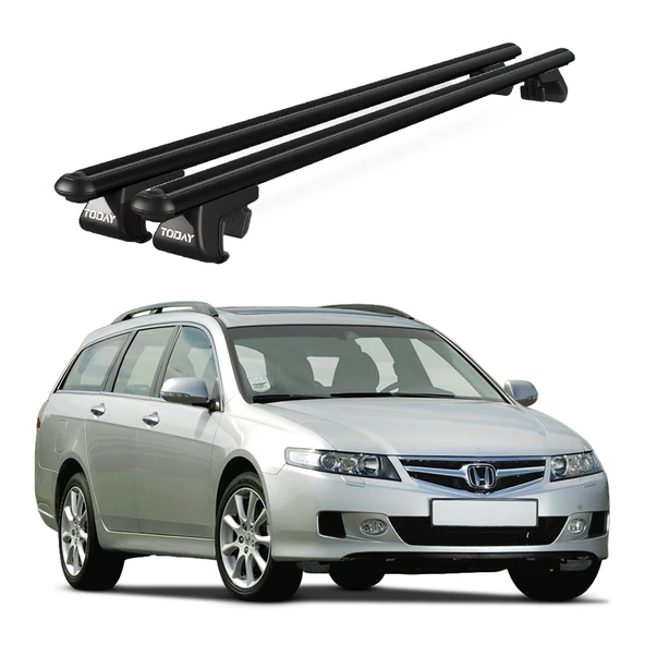 Venüs Honda Accord Tourer (2002-2008) Uyumlu Siyah Ara Atkı Port Bagaj Tavan Barı ürün görseli 1