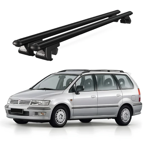 Venüs Mitsubishi Space Wagon (1997-2003) Uyumlu Siyah Ara Atkı Port Bagaj Tavan Barı ürün görseli 1