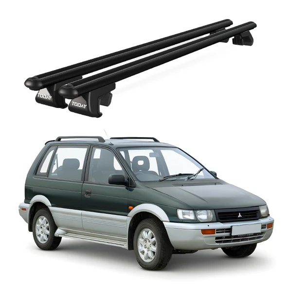 Venüs Mitsubishi Rvr (1992-1997) Uyumlu Siyah Ara Atkı Port Bagaj Tavan Barı ürün görseli 1