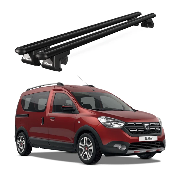 Venüs Dacia Dokker (2012 Ve Sonrası) Uyumlu Siyah Ara Atkı Port Bagaj Tavan Barı ürün görseli 1