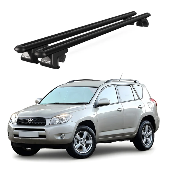 Venüs Toyota Rav4 (2006-2012) Uyumlu Siyah Ara Atkı Port Bagaj Tavan Barı ürün görseli 1