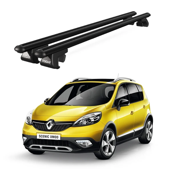 Venüs Renault Scenic X-Mod 5 Posti (2009-2013) Uyumlu Siyah Ara Atkı Port Bagaj Tavan Barı ürün görseli 1