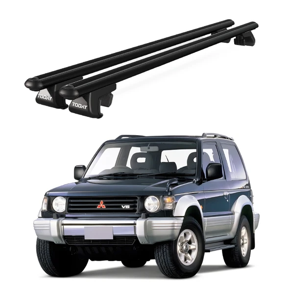 Venüs Mitsubishi Pajero 3D (1991-1998) Uyumlu Siyah Ara Atkı Port Bagaj Tavan Barı ürün görseli 1