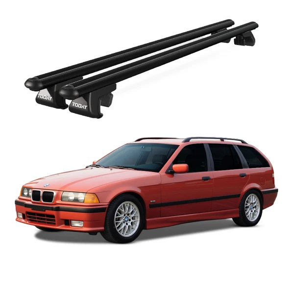 Venüs Bmw 3 Series Touring (1996-1999) Uyumlu Siyah Ara Atkı Port Bagaj Tavan Barı ürün görseli 1