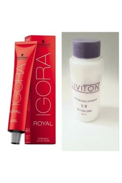 Royal Saç Boyası 8.77 Yoğun Bakır Açık Kumral 60 Ml + Liviton Mini Oksidan 30 Vol. ürün görseli 1