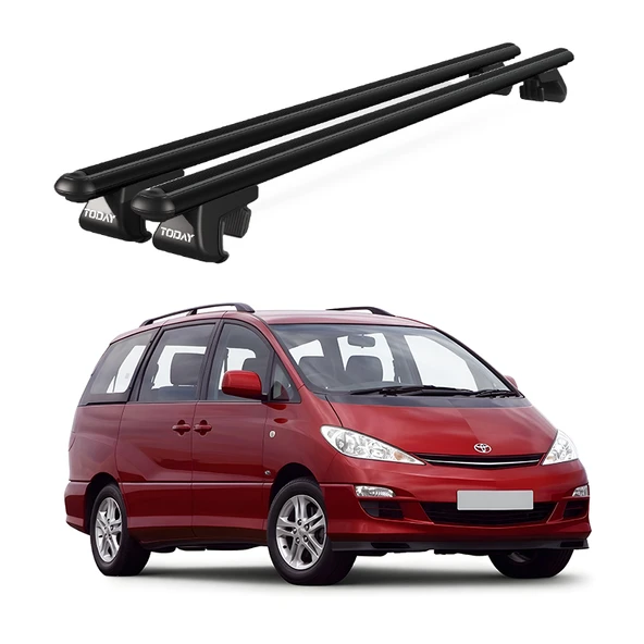 Venüs Toyota Estima (2000-2006) Uyumlu Siyah Ara Atkı Port Bagaj Tavan Barı ürün görseli 1