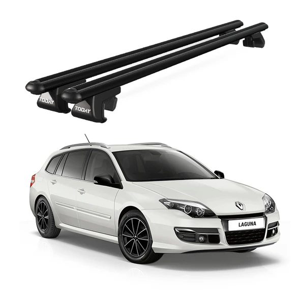 Venüs Renault Laguna Station Wagon (2000-2015) Uyumlu Siyah Ara Atkı Port Bagaj Tavan Barı ürün görseli 1