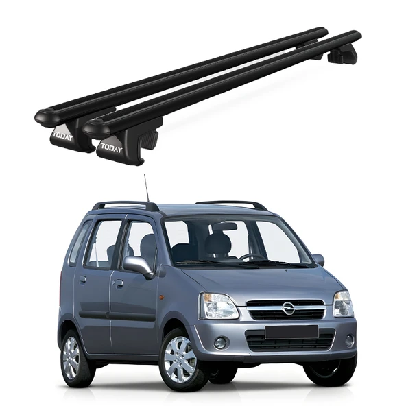 Venüs Opel Agila (2000-2008) Uyumlu Siyah Ara Atkı Port Bagaj Tavan Barı ürün görseli 1