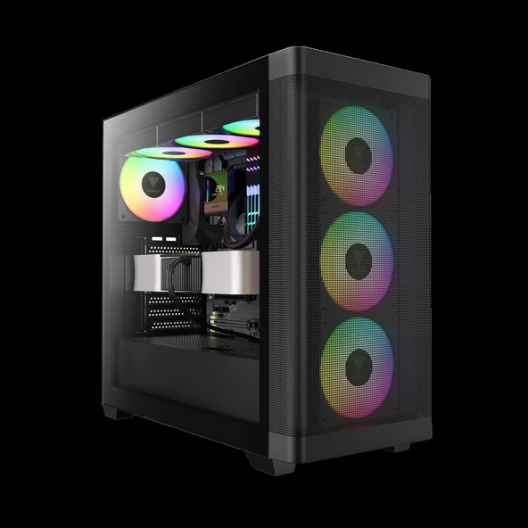 GAMDIAS ATHENA M3, 1600W, Tempered Glass, Type-C, Mesh Ön Panel, ARGB, ATX, Professional GAMING KASA ürün görseli 1