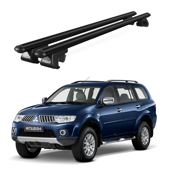 Venüs Mitsubishi Pajero Sport 5D (1996-2008) Uyumlu Siyah Ara Atkı Port Bagaj Tavan Barı ürün görseli 1