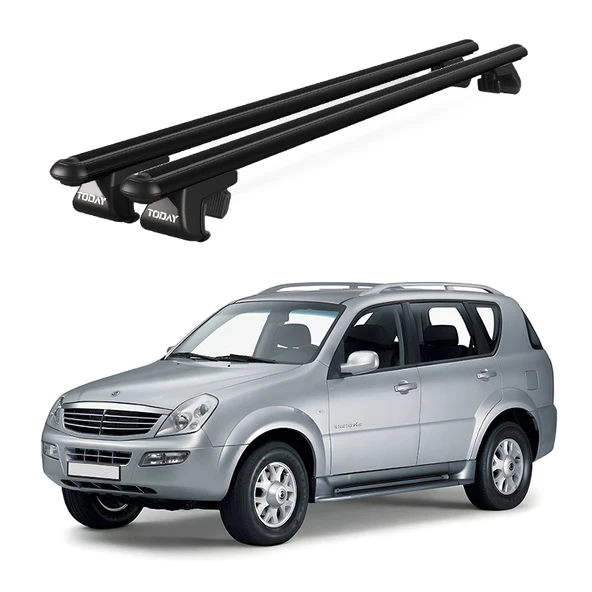 Venüs Ssangyong Rexton Mkı (2001-2006) Uyumlu Siyah Ara Atkı Port Bagaj Tavan Barı ürün görseli 1