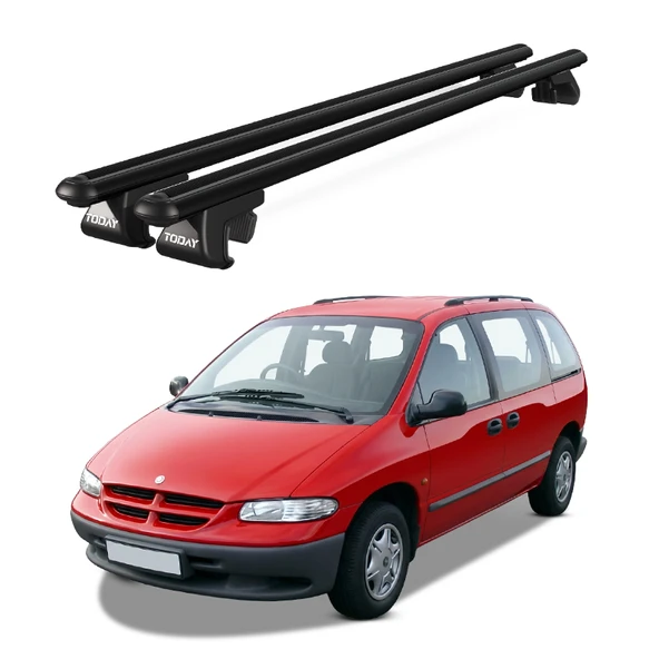 Venüs Chrysler Voyager (1996-2001) Uyumlu Siyah Ara Atkı Port Bagaj Tavan Barı ürün görseli 1