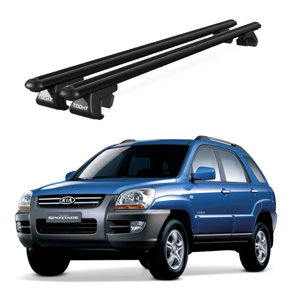 Venüs Kia Sportage (2004-2010) Uyumlu Siyah Ara Atkı Port Bagaj Tavan Barı ürün görseli 1