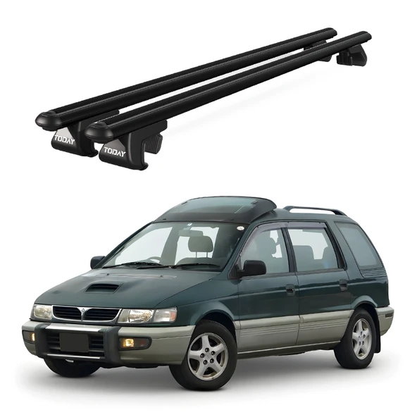 Venüs Mitsubishi Chariot (1997-2003) Uyumlu Siyah Ara Atkı Port Bagaj Tavan Barı ürün görseli 1