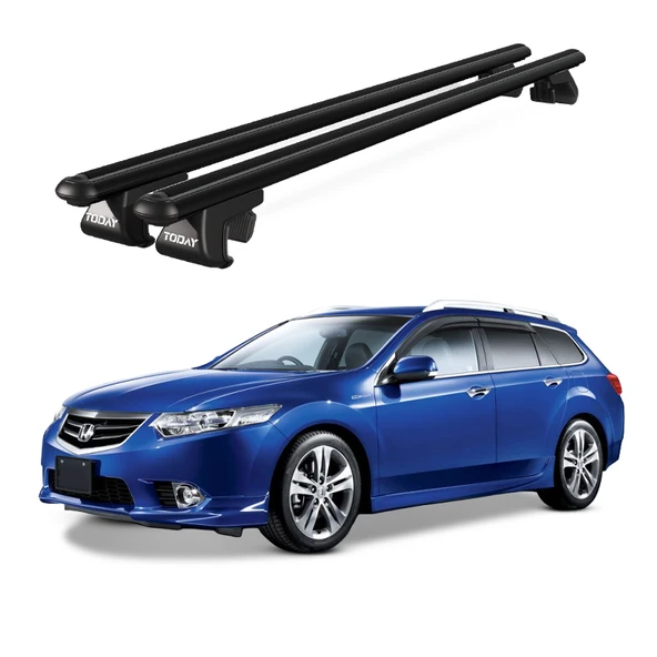 Venüs Honda Accord Tourer (2008-2013) Uyumlu Siyah Ara Atkı Port Bagaj Tavan Barı ürün görseli 1