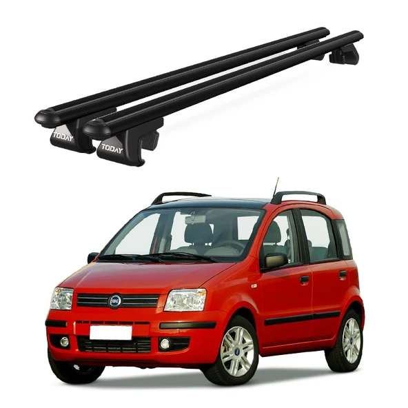 Venüs Fiat Panda (2003-2012) Uyumlu Siyah Ara Atkı Port Bagaj Tavan Barı ürün görseli 1